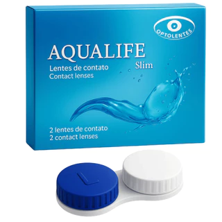 Lente de Contato Aqualife Slim Gelatinosa Mensal com Estojo | Miopia e Hipermetropia