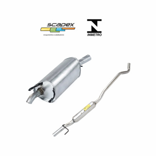 Silencioso Escapamento Traseiro e Intermediario Celta 1.0 1.4 8v Scapex Original Homologado INMETRO em Oferta na Shopee
