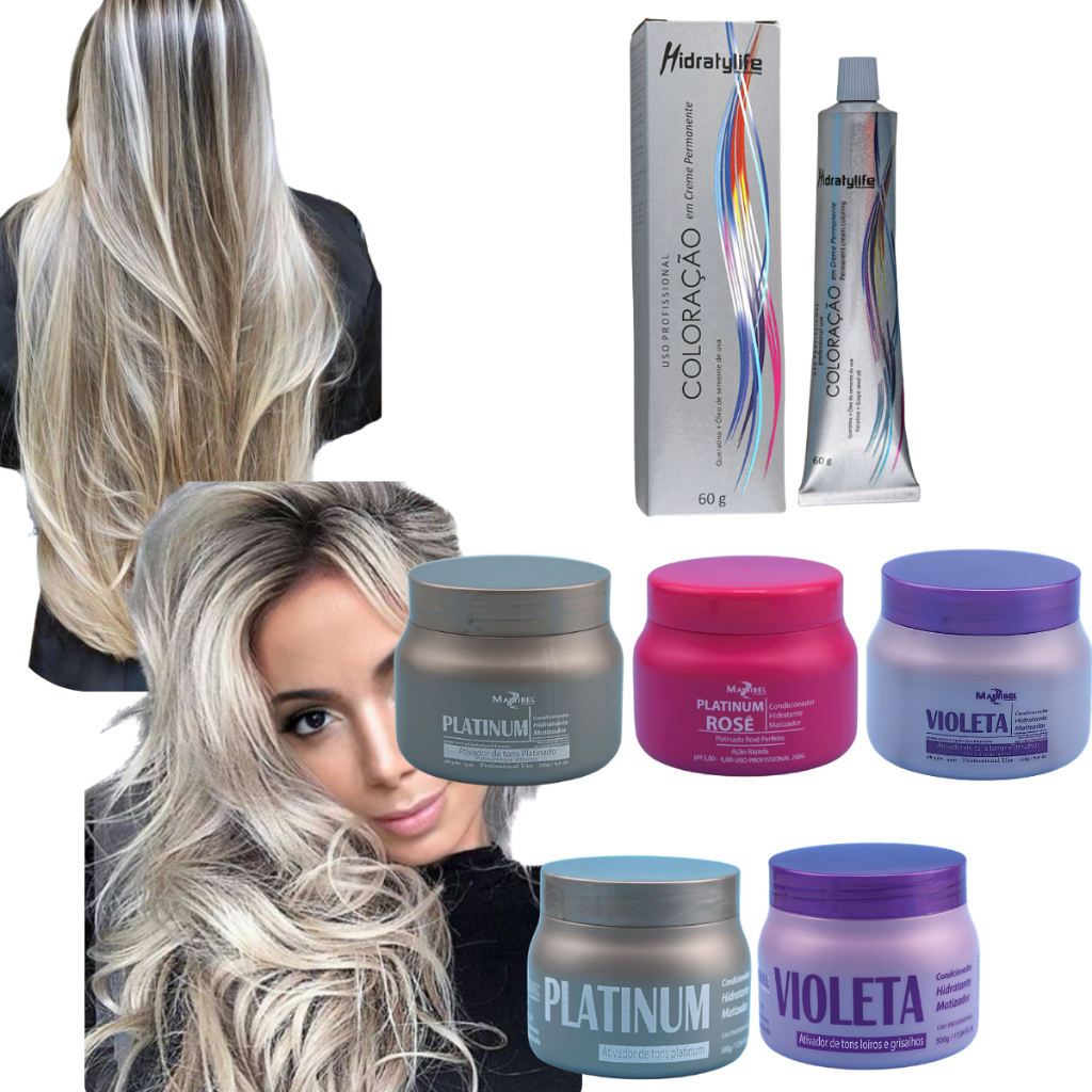 Kit Tinta Mairibel 9.89 Loiro Pérola Muito Claro + Matizador 250g ou 500g | Manutenção da Cor