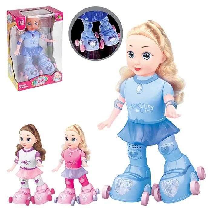 Boneca Dançarina Amy Patinadora Com Luz e Som - Art Brink