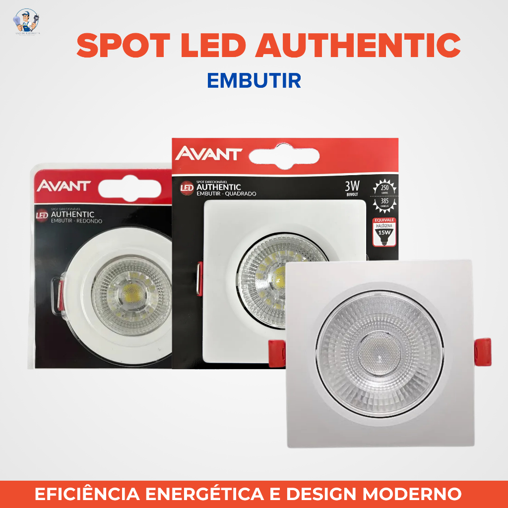 Spot LED kit 10 un• Embutir • Avant • Supimpa • 3W • 6500K • Bivolt  Econômico • kit com 5/10 em Oferta na Shopee