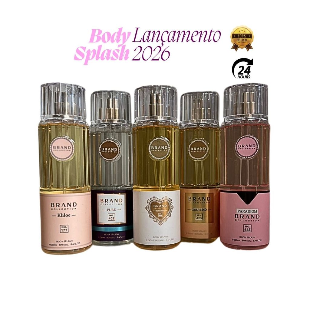 Body Splash Brand Collection Lançamento e kits com perfumes