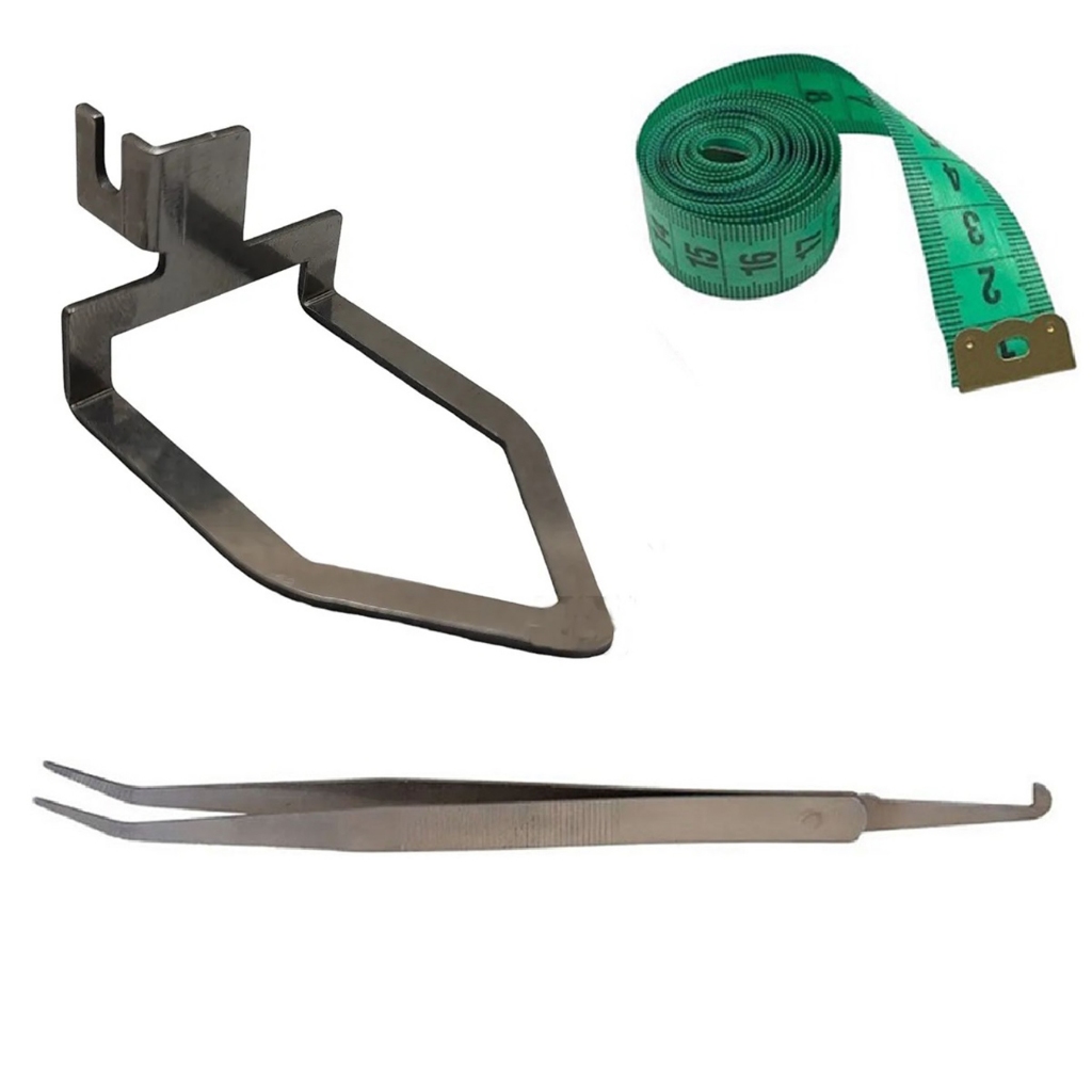 Guia Fazer Tapete Frufru Maquina Costura Reta Industrial + Fita Métrica e Pinça