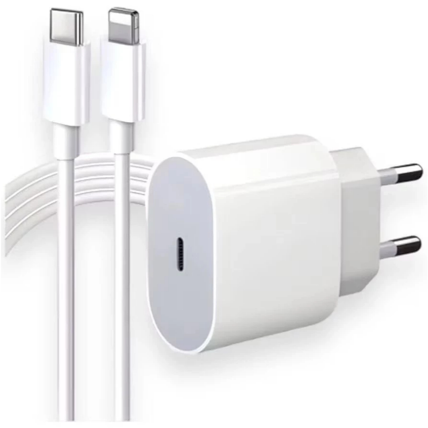 Kit 5 10 e 20 pcs Carregador iPhone Turbo 20W Fonte + Cabo USB-C Lightning Rápido