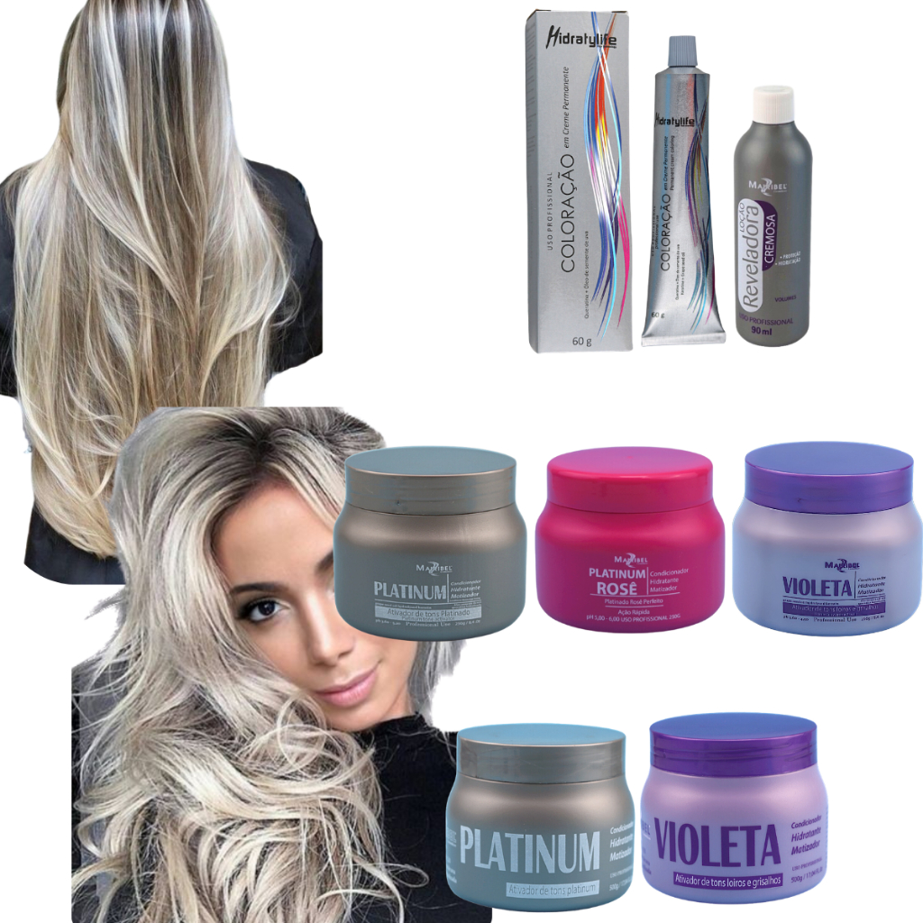 Kit Completo Mairibel 9.89 Loiro Pérola Muito Claro + Ox 10/20/30/40 + Matizador | Cor Profissional