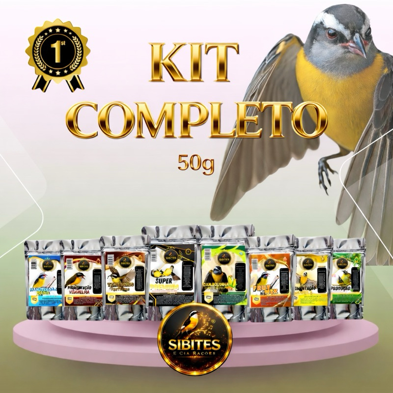 KIT COMPLETO RAÇÕES 50G SIBITES E CIA ORIGINAL