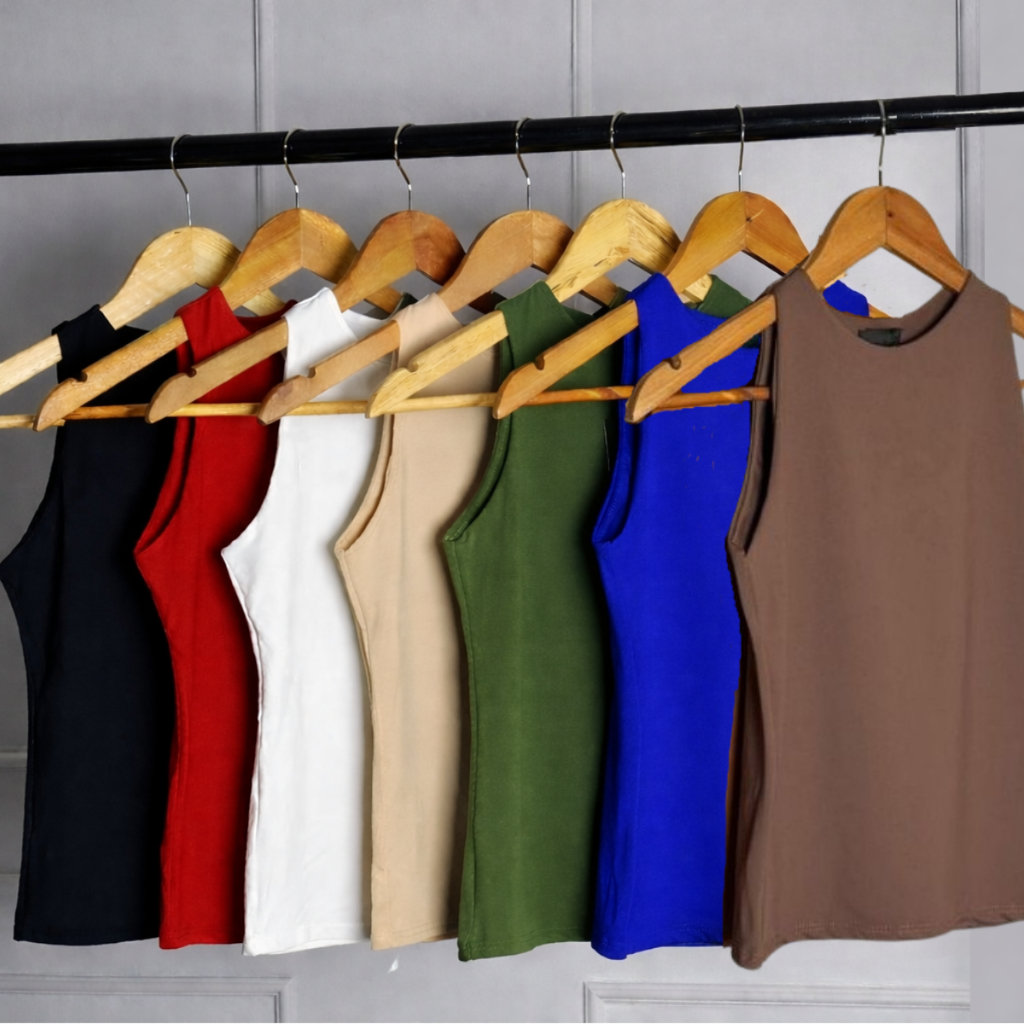 KIT 3 Regatas Casual Basica Suplex Duplo Blusa Feminina Blogueira Tendencia