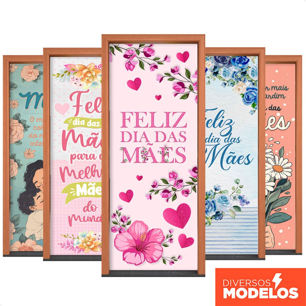 Capa de Porta Decorativa Dia das Mães Painel Em Tecido Com Elástico 0,85x2,10m Veste Porta em Oferta na Shopee