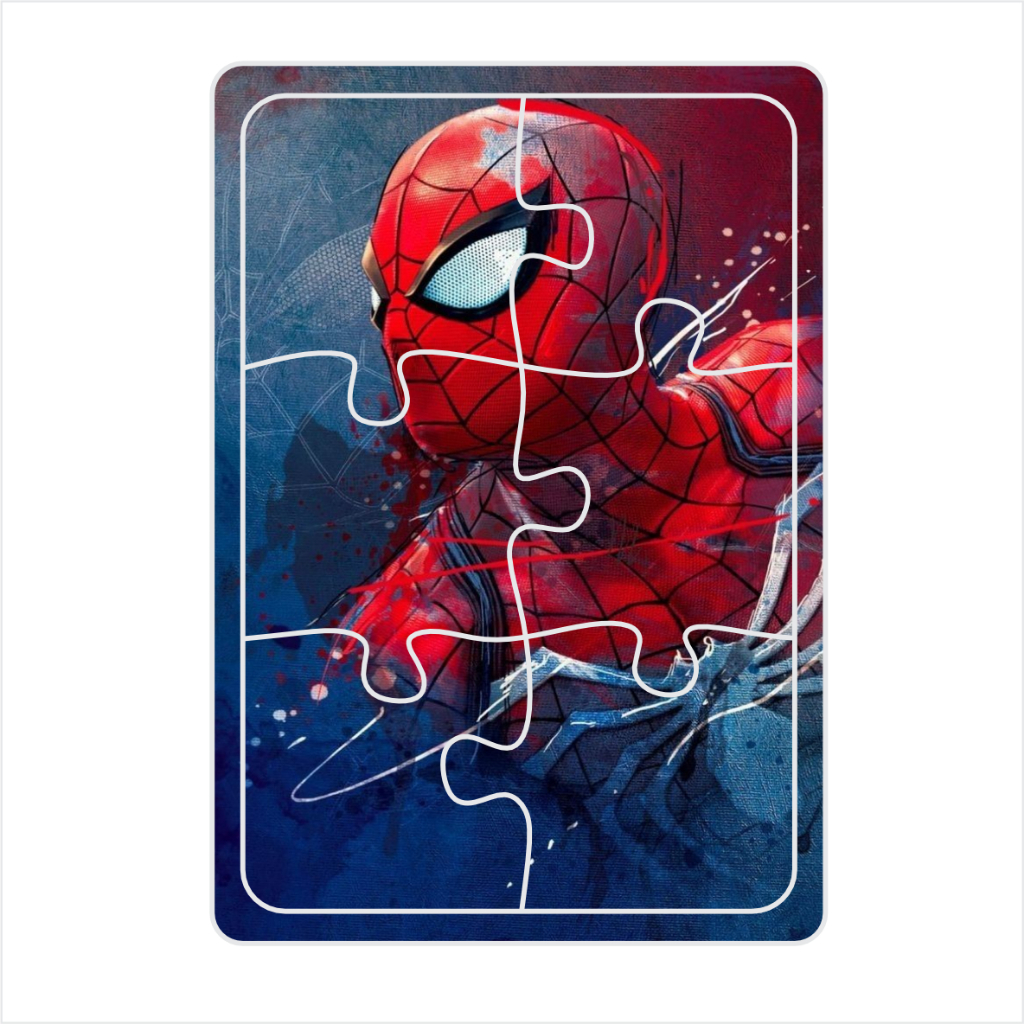 Kit 4 Quebra Cabeças Homem Aranha em madeira 6 peças — imagem 2 de 2
