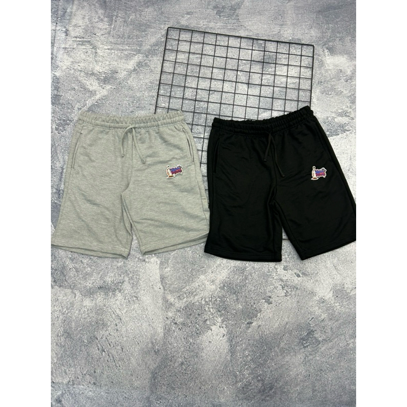 bermuda club masculina moletom com bolso verão confortável estilosa| preto e cinza