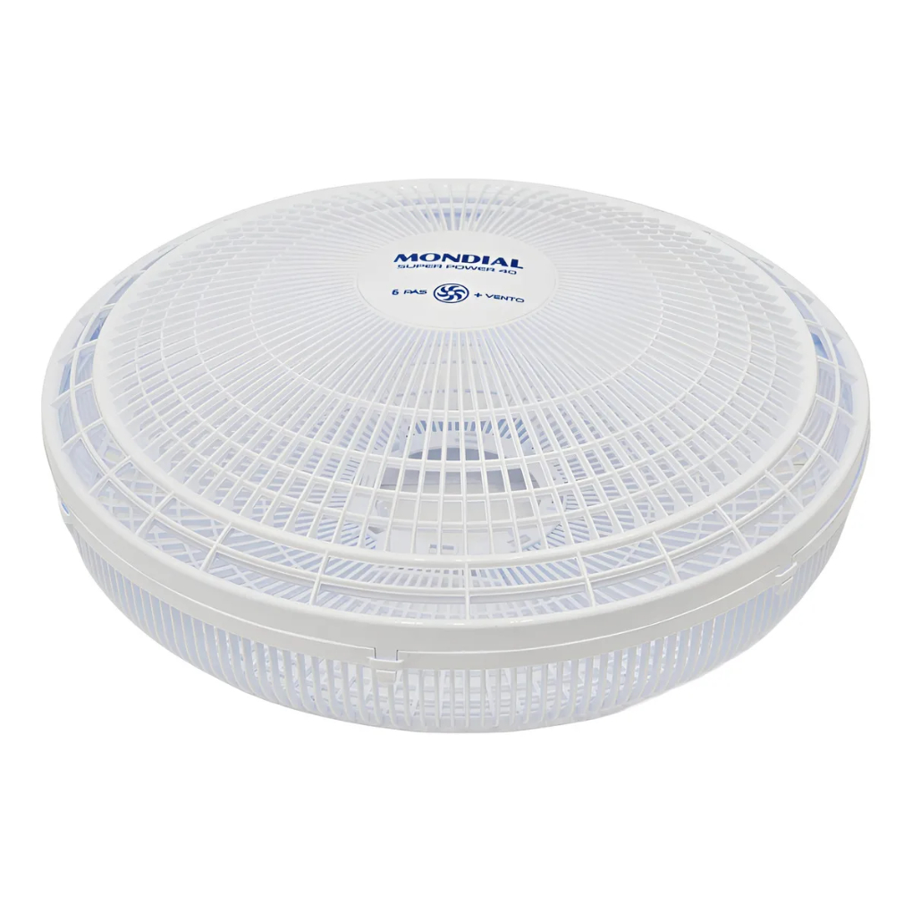 Grade Traseira + Dianteira Ventilador Mondial Vsp40w Branco 6 Pás 40cm