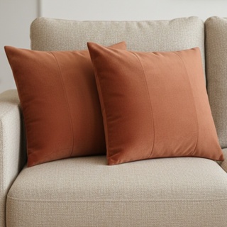 Kit 2 Capas De Almofada Terracota Zíper Sala Quarto Escritório Antialérgico Lavável Envio Imediato em Oferta na Shopee