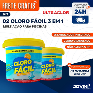 Ultraclor Cloro Fácil 10kg 3 Em 1 Piscinas Multiação Balde em Oferta na Shopee