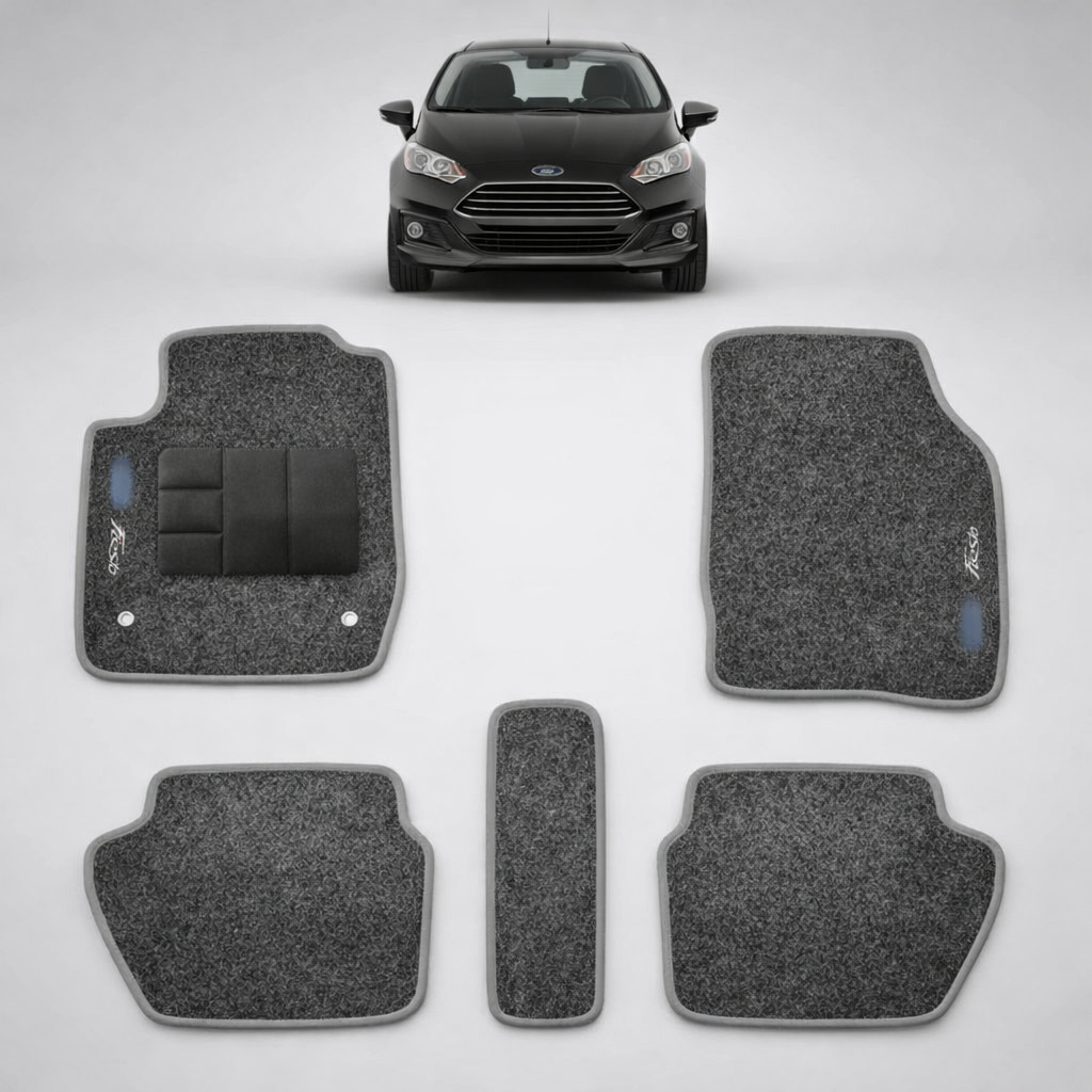 Kit de tapetes 5 peças específico New Fiesta 2014 15 16 17 2018 Carpete Grafite