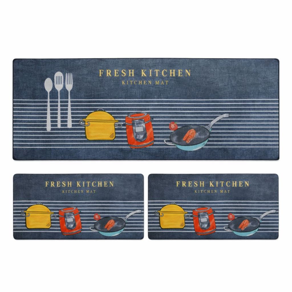 Tapete Passadeira Jogo Cozinha Trilho Decorativo 3 Pçs Antiderrapante Emborrachado Preto Decoração em Oferta na Shopee