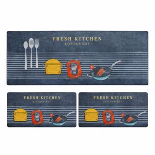 Tapete Passadeira Jogo Cozinha Trilho Decorativo 3 Pçs Antiderrapante Emborrachado Preto Decoração em Oferta na Shopee