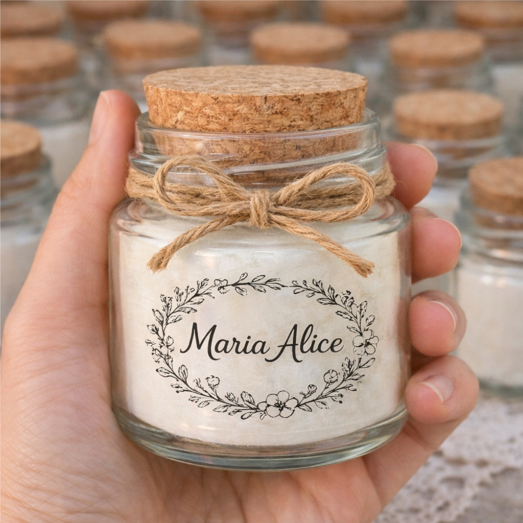 Imagem KIT MINI VELA VEGANA AROMÁTICA PERSONALIZADA, CASAMENTO MATERNIDADE, ANIVERSÁRIO,BATIZADO