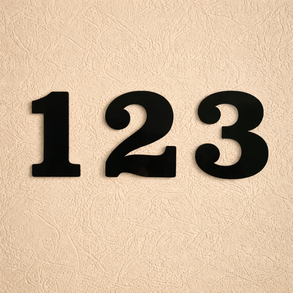 Kit até 6 Números de Acrílico Residencial Casa e Apartamento 12cm em Oferta na Shopee