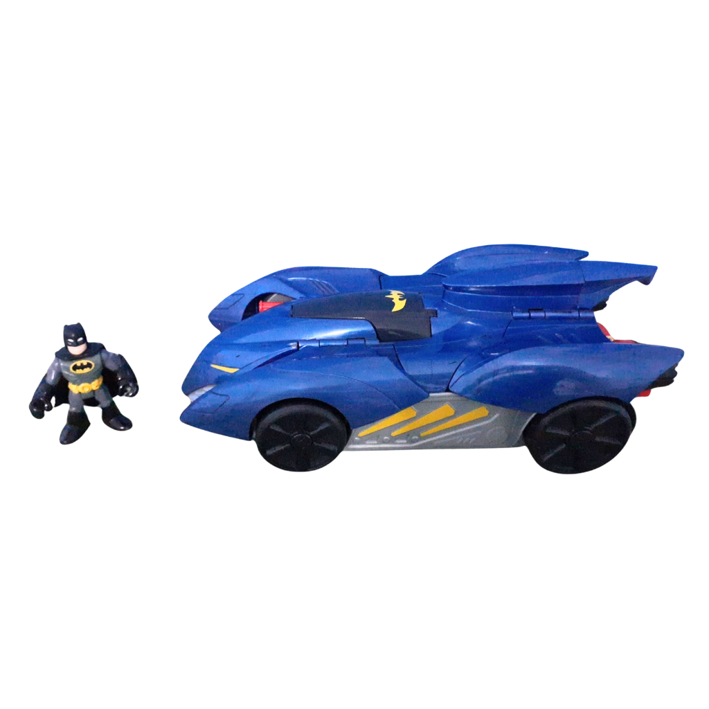 Batman Batmovel Azul Transforme E Ataque Dc Mattel 2013 Azul-marinho (Usado)
