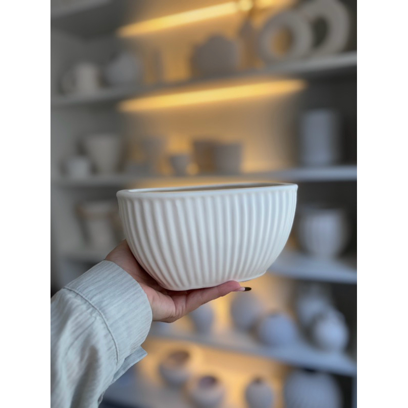 Vaso Cachepot em Cerâmica Decorativo para Plantas – Modelo Floreira