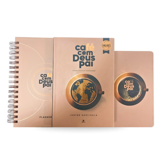 Kit Café Com Deus Pai + Planner + Caderno de Anotações em Oferta na Shopee