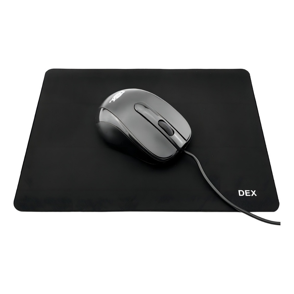 Kit 3 MousePad Preto Emborrachado Gamer Escritório 18x22