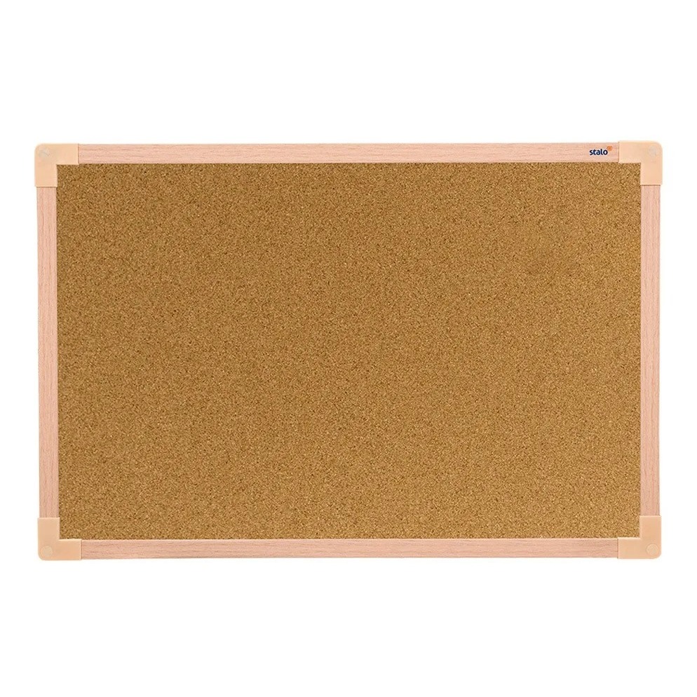 Lousa Quadro de Cortiça 90x60cm Moldura Madeira – Mural Avisos Escola Escritório + Brinde