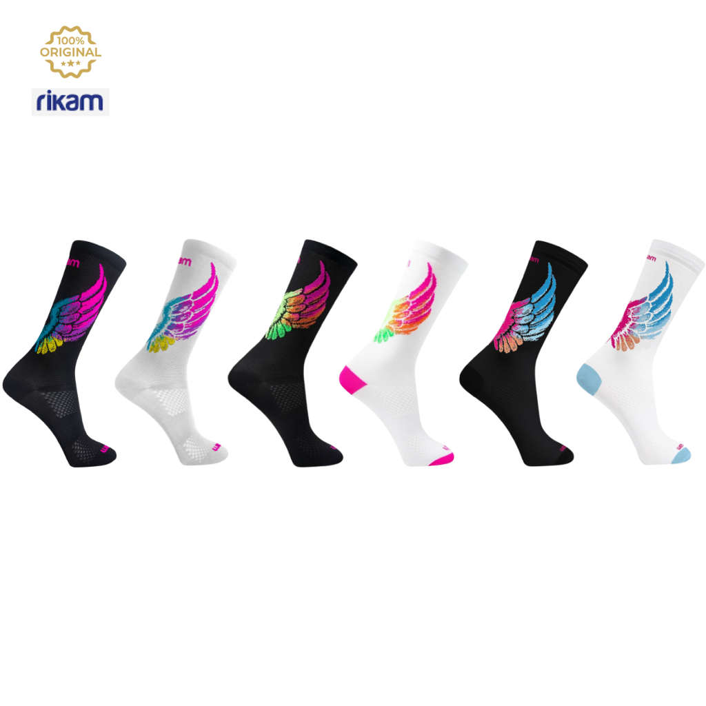 Kit 2 Meia Bike ASA Feminina Alta Qualidade Corrida Ciclismo Performance - Rikam (Linha Premium) em Oferta na Shopee