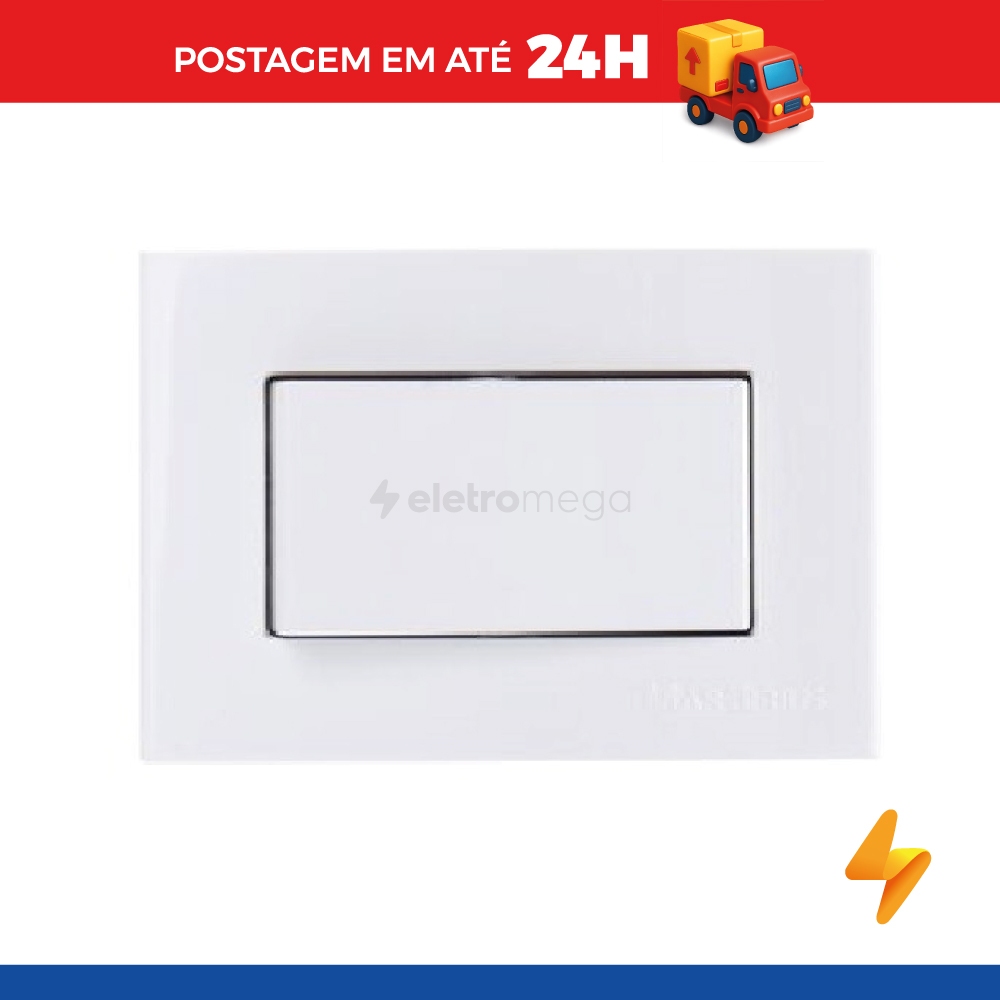 Interruptor Paralelo Three-Way Para Móveis Branco Margirius Linha Sleek Completo
