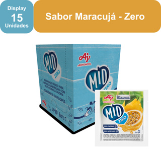 Kit Refresco em Pó MID ZERO® Sabor Maracujá Com 15 Unidades de 8g em Oferta na Shopee