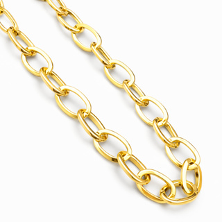 Corrente Dourada ou Prata em Alumínio 5 metro no tamanho 14x20.5mm em Oferta na Shopee