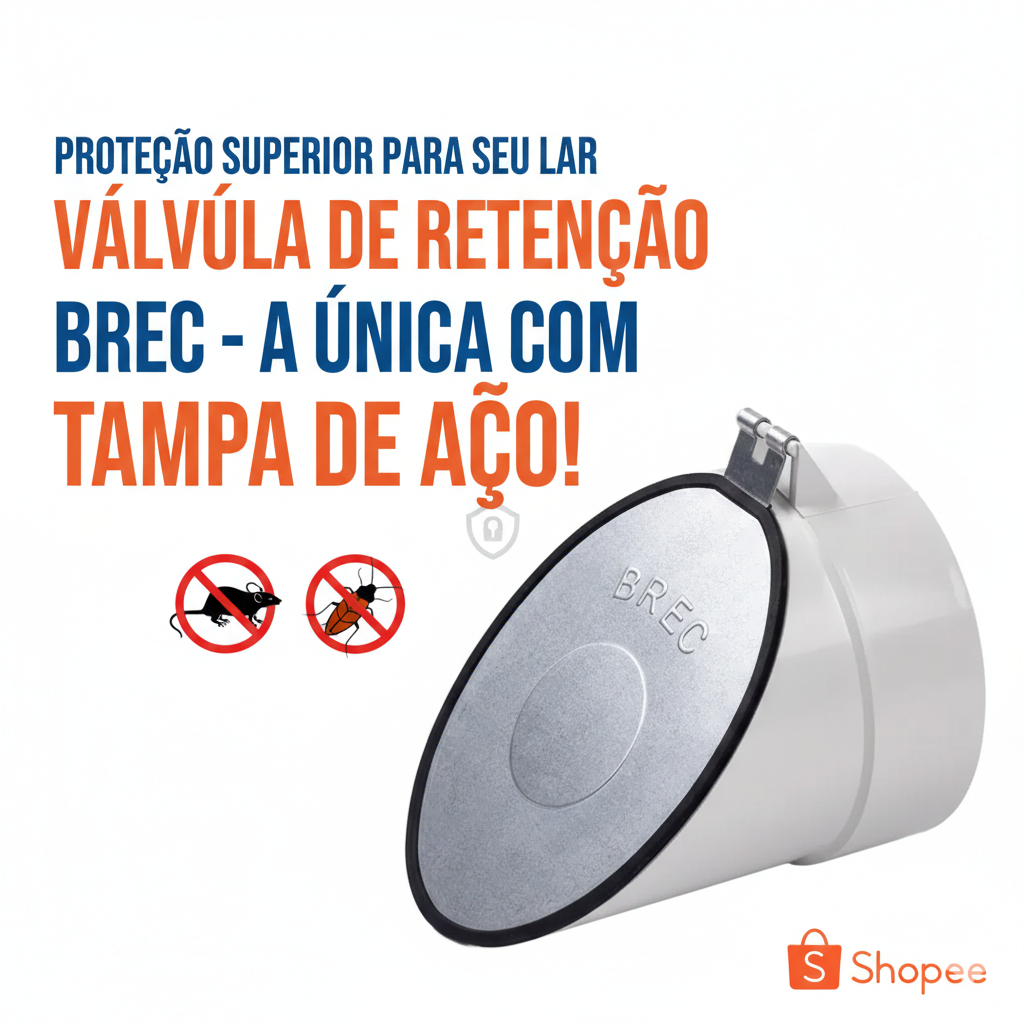 Válvula De Retenção Esgoto Tampa De Aço 100mm em Oferta na Shopee