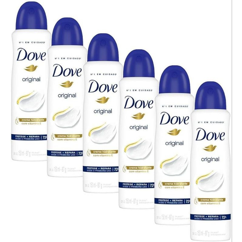 Kit Desodorante Dove Original Aerosol 150ml/89g - 12 Unidades