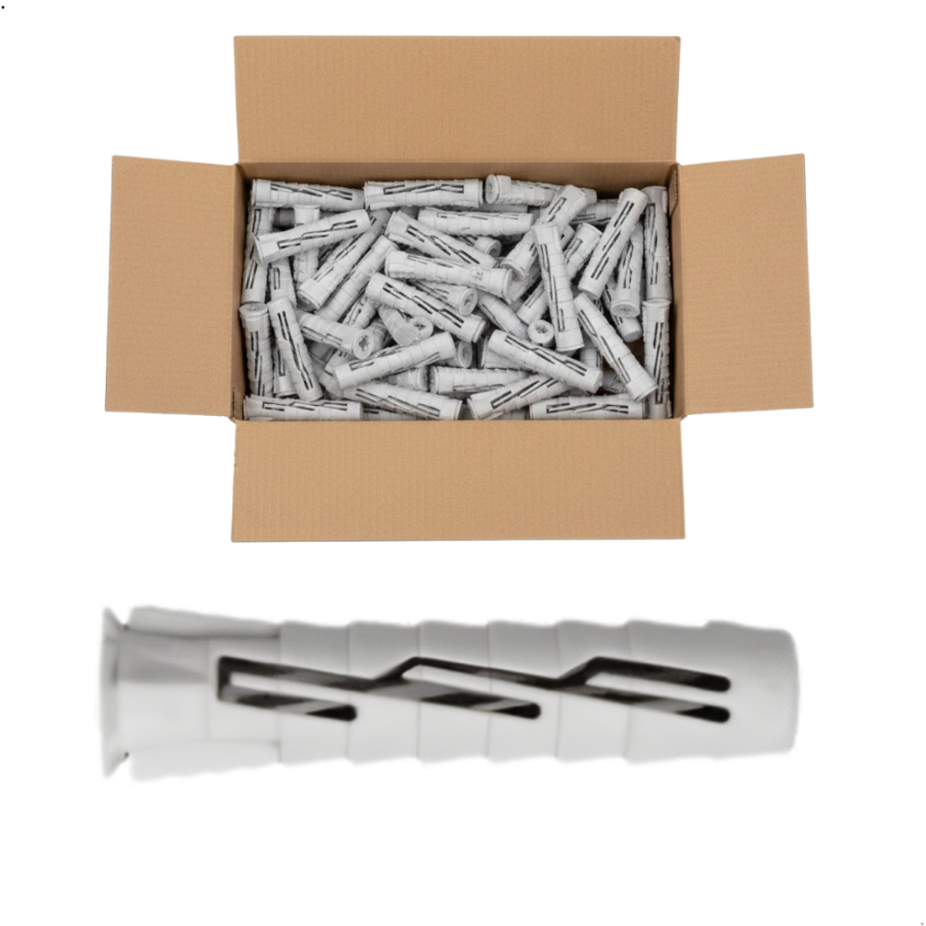 Kit 50 Bucha Universal Nylon A10 Fixacao Parafuso Concreto Alvenaria Construção Civil 10 x 50mm Obra