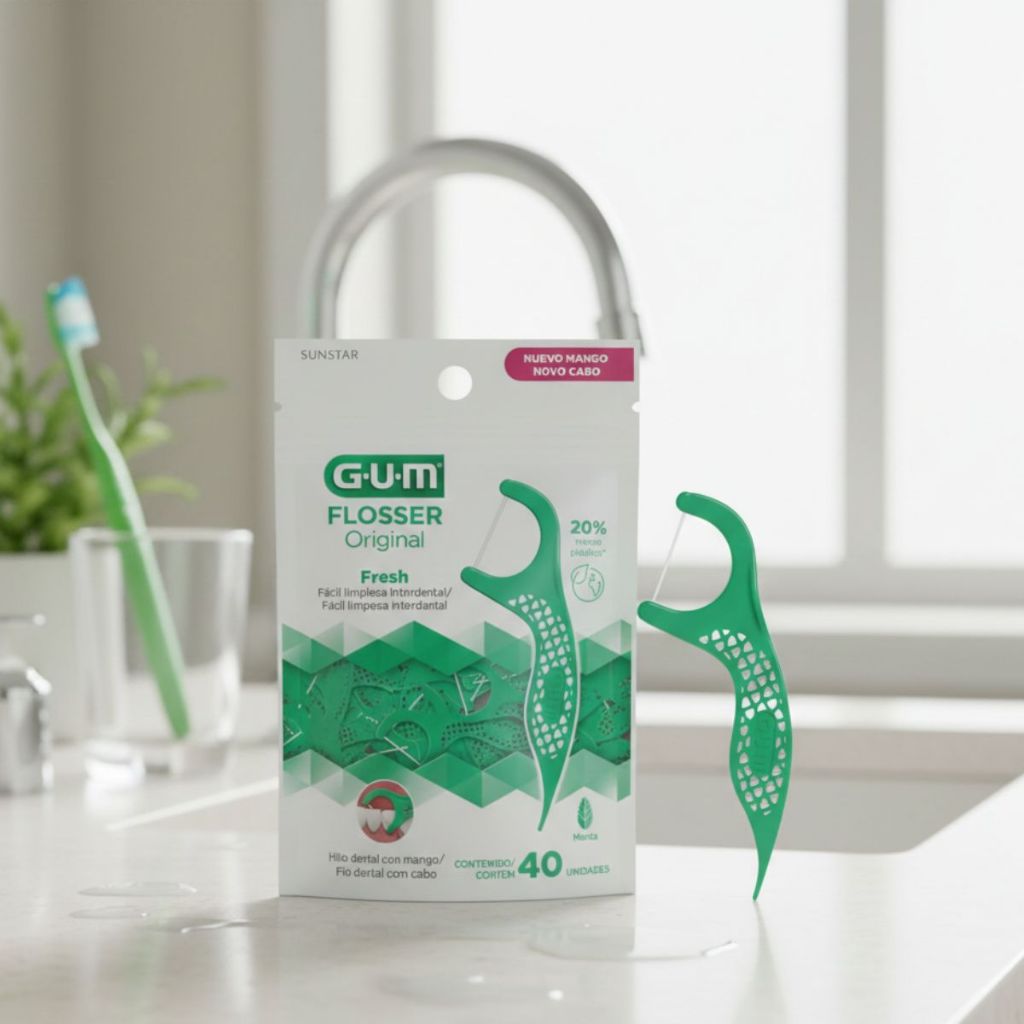Fio Dental Com Haste / Cabo GUM Flossers Original 40unidades em Oferta na Shopee
