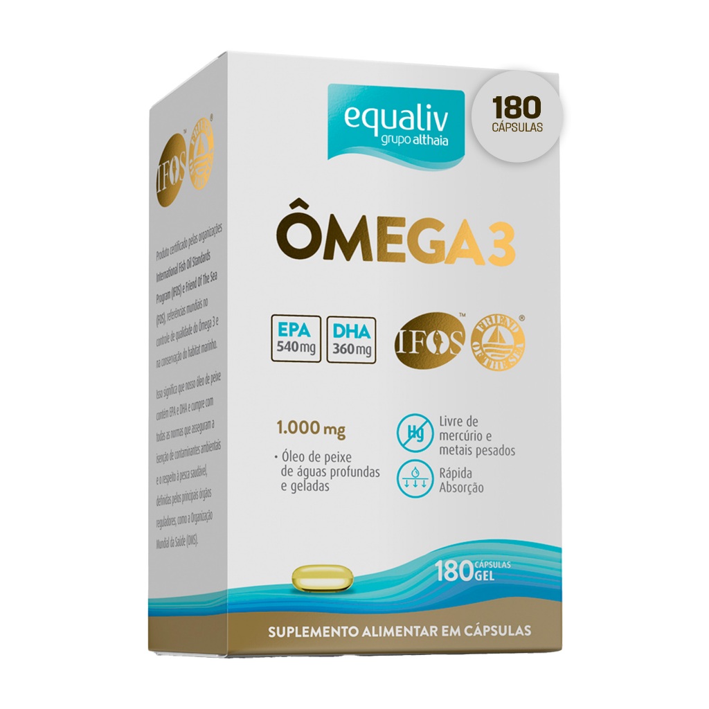 Equaliv Ômega 3 - 180 Cápsulas em Oferta na Shopee