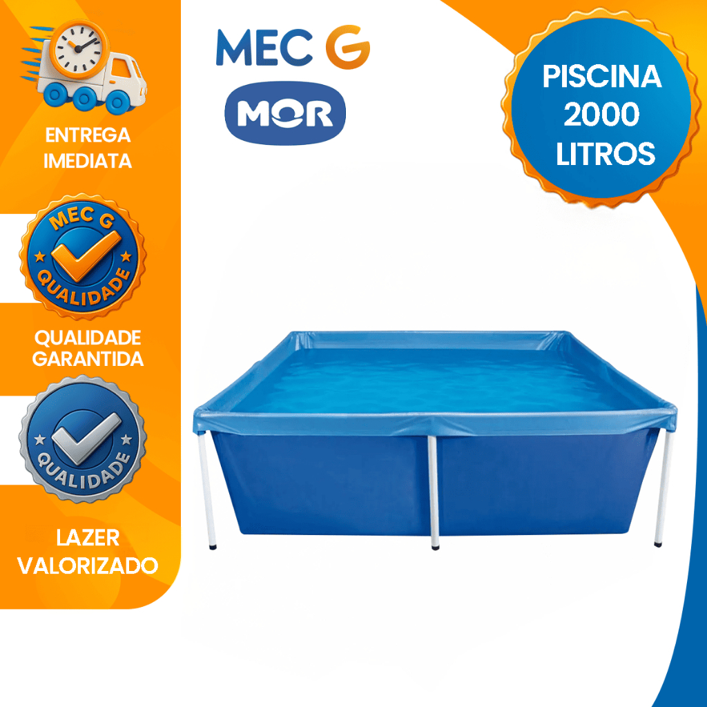 Piscina Infantil Para Crianças 2000 Litros Estrutural Desmontável Resistente em Oferta na Shopee