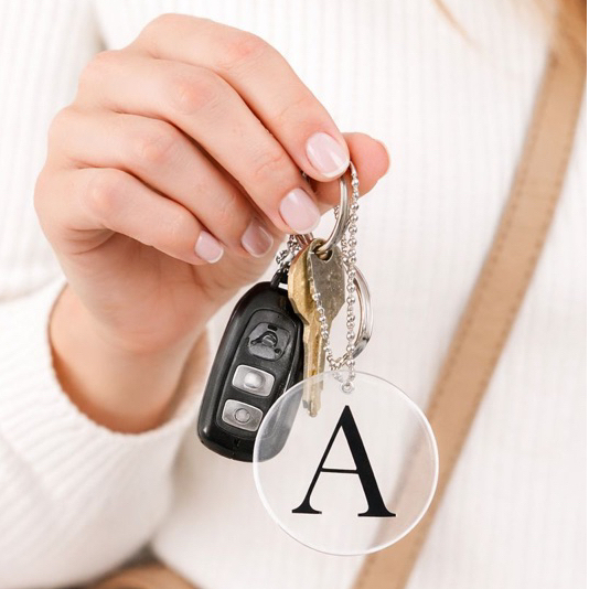 Chaveiro em Acrílico Personalizado com sua Inicial