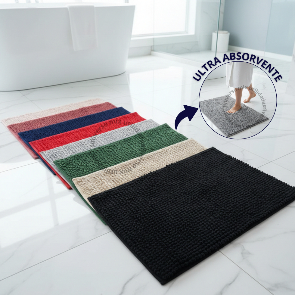 Tapete Para Banheiro Macarrão Bolinha Antiderrapante Super Macio Luxo 60x40cm em Oferta na Shopee