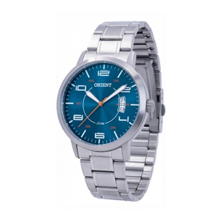 Relógio Masculino Orient Prata Mostrador Azul Eternal Original Resistente à água Garantia 1 ano em Oferta na Shopee