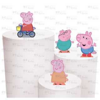 Kit de Display 4 de 20cm Totens para Decoração de Festa Peppa em MDF Cortado a Laser em Oferta na Shopee