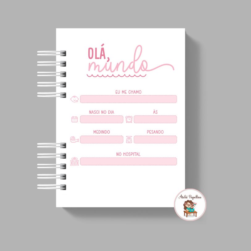 Caderneta de Vacinação Personalizada Bebê | Capa Dura com Nome | Menino e Menina