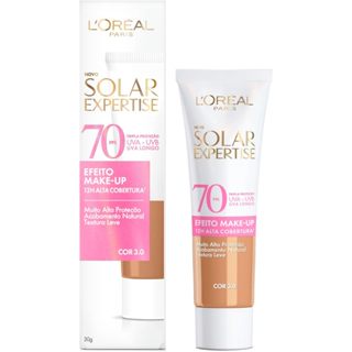 Protetor Facial Solar Expertise FPS70 Efeito Makeup Cor 3.0 em Oferta na Shopee