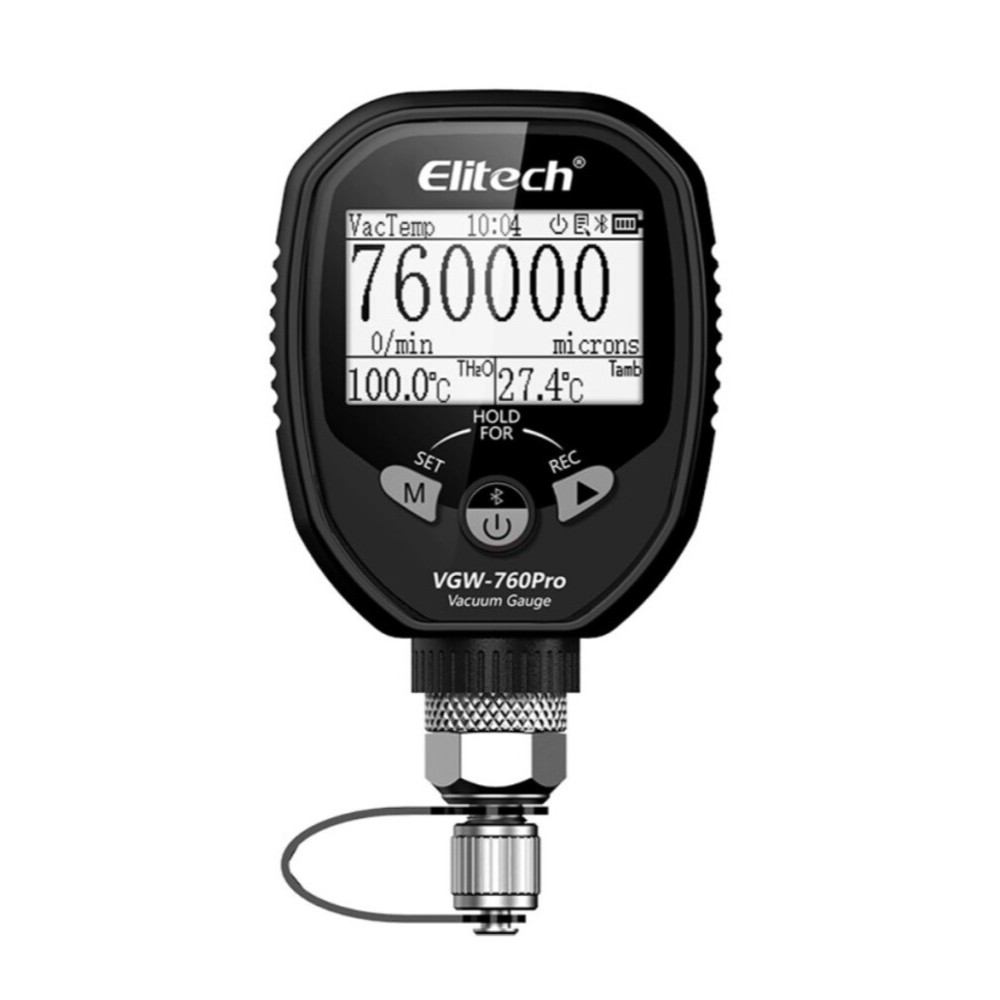 VACUÔMETRO PROFISSIONAL VGW-760 PRO BLUETOOTH, REGISTRO DE DADOS E ALTA PRECISÃO 4241 - ELITECH