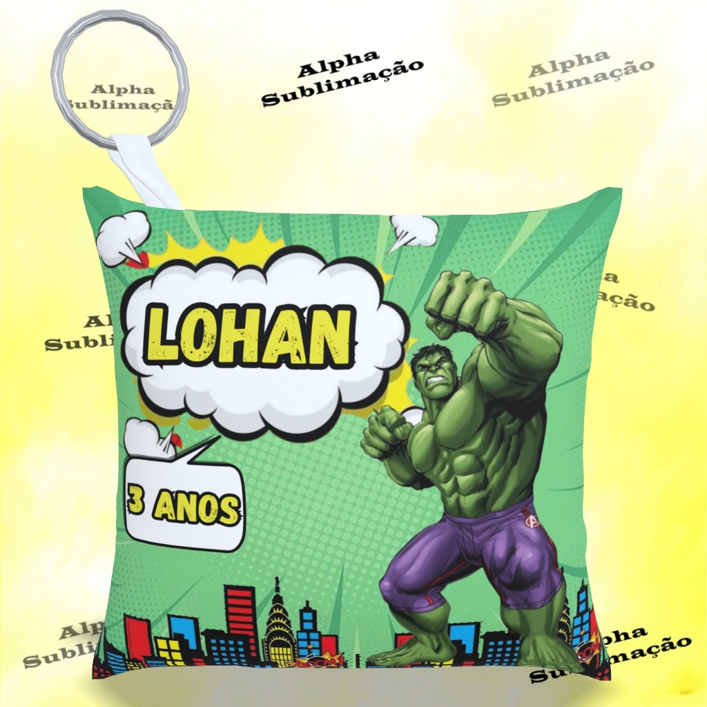 kit almochaveiro Hulk frente e verso