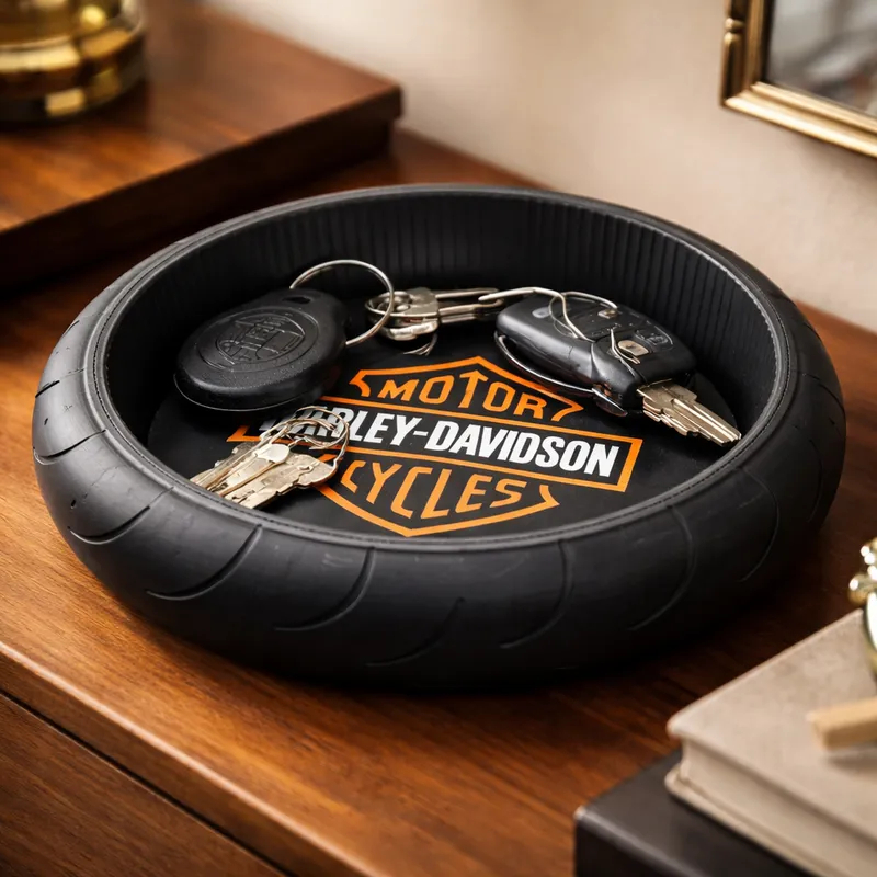 Porta Chaves - Trecos - Estilo Pneu Harley Davidson – Organização e Personalidade