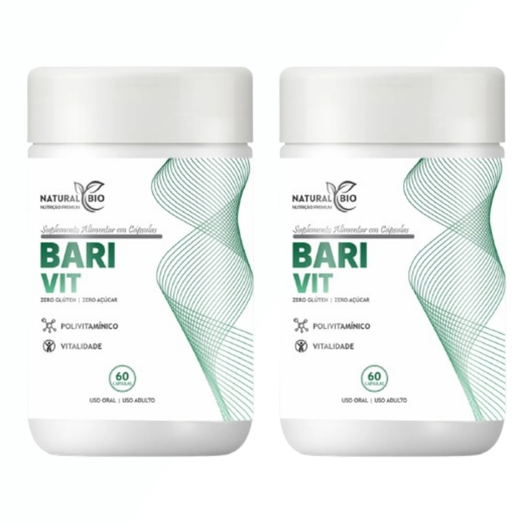 Kit 2 unidade Bari Vit Polivitaminico para bariatricos 120 capsulas multivitaminico natural original