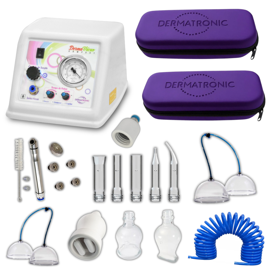 Aparelho Vacuoterapia Pulsado e Contínuo Endermo Peeling Diamante Kit Pump Up