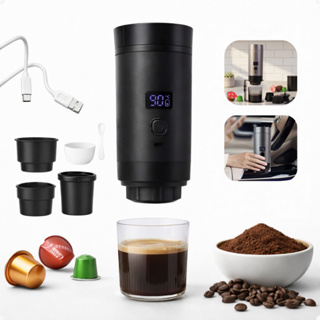 Cafeteira Portátil Expresso 3 Em 1 Cápsula Pó Elétrica Carro Compatível Com Cápsulas Grandes Pequenas E Café Em Pó 72W em Oferta na Shopee