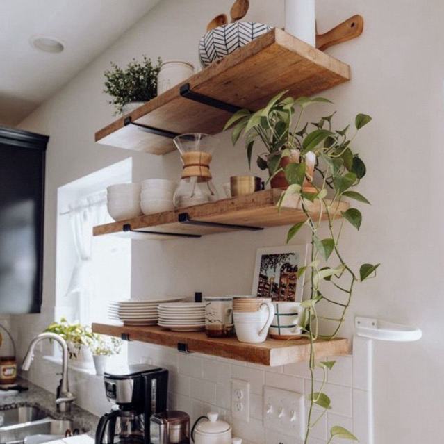 Prateleiras de madeira estilo industrial incluso cantoneira buchas e parafusos unidade ou kit - para organização